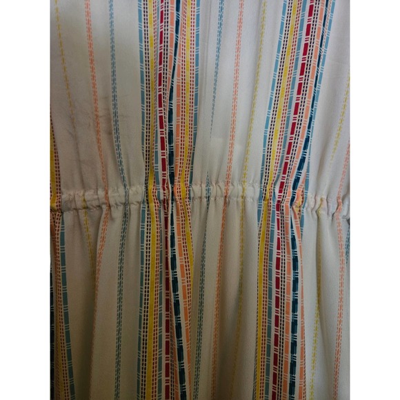 America and Beyond Rainbow Striped Maxi Dress Size Large - Picture 5 of 8